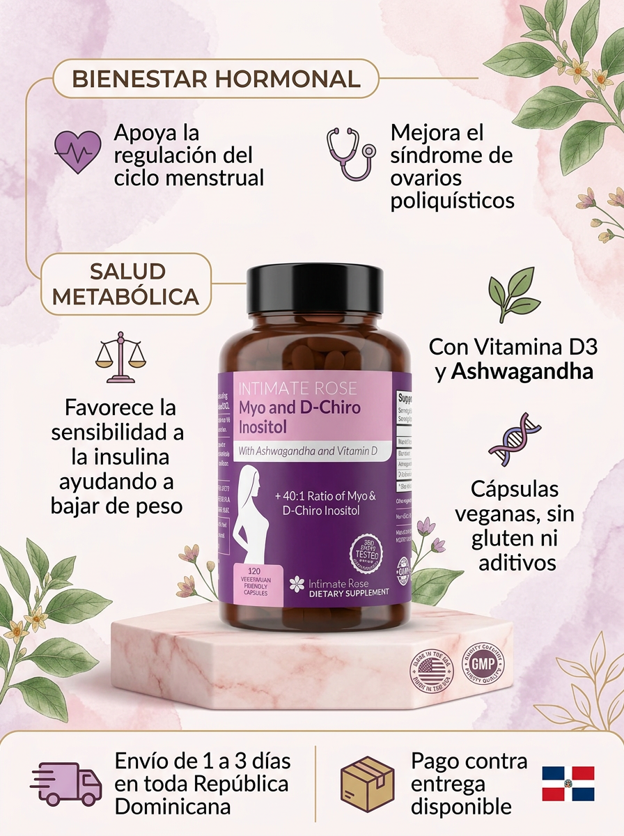 Myo y D-Chiro Inositol - Combate el Síndrome de Ovarios Poliquísticos 💗 (60 Capsulas)